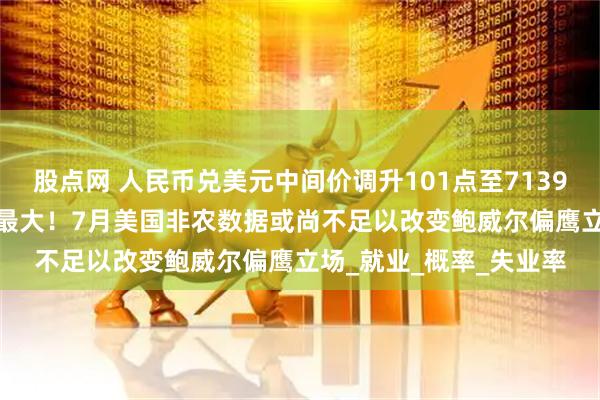 股点网 人民币兑美元中间价调升101点至71395，升幅创1月21日来最大！7月美国非农数据或尚不足以改变鲍威尔偏鹰立场_就业_概率_失业率