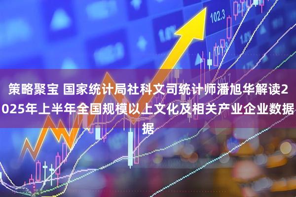 策略聚宝 国家统计局社科文司统计师潘旭华解读2025年上半年全国规模以上文化及相关产业企业数据